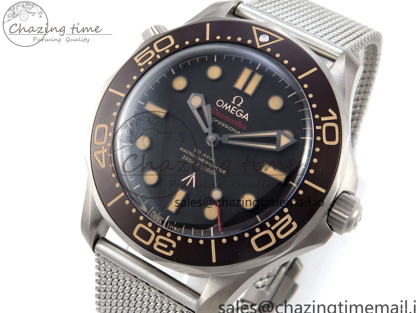 0423 Original Seamaster 300 “No Time to Die” Limited Edition VSF 1:1 Best Edition on SS Mesh Bracelet A8806(Free Nato) V 7679